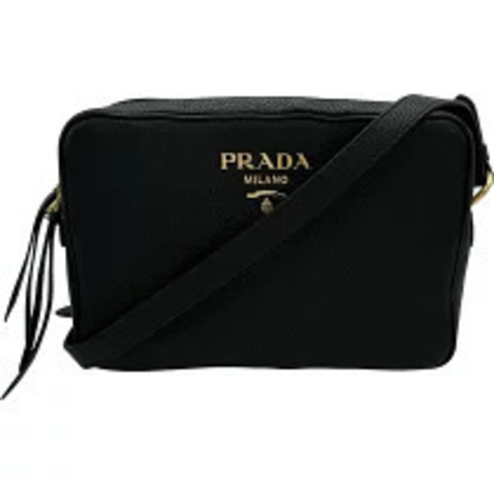 Prada Camera Bag Black Leather Shoulder